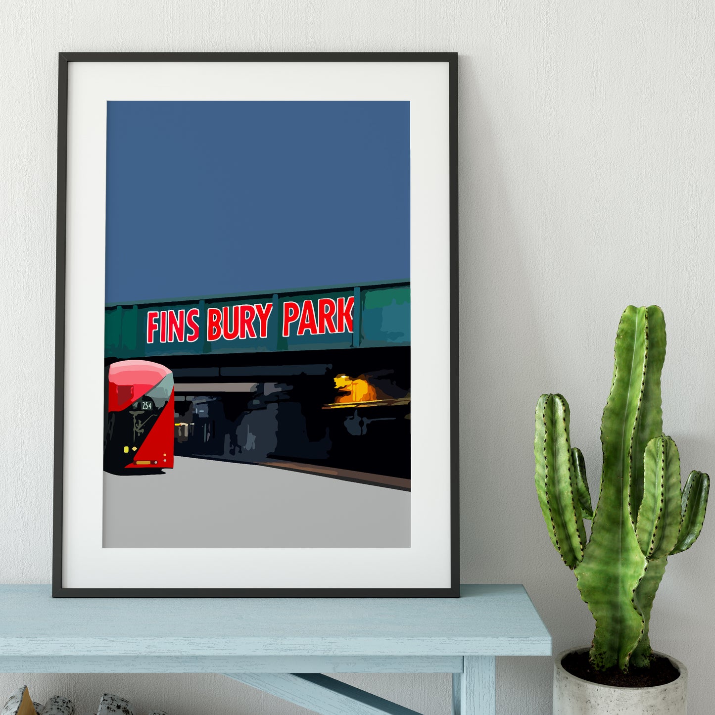 Finsbury Park print, Finsbury Park bridge