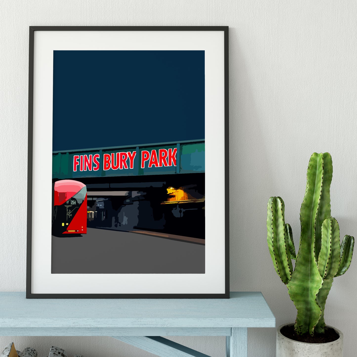 Finsbury Park print, Finsbury Park bridge