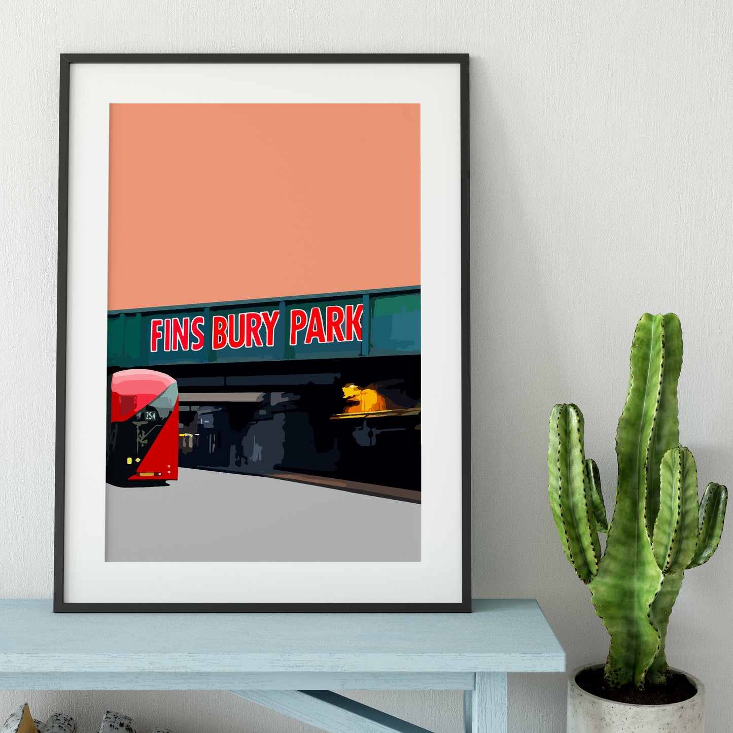Finsbury Park print, Finsbury Park bridge