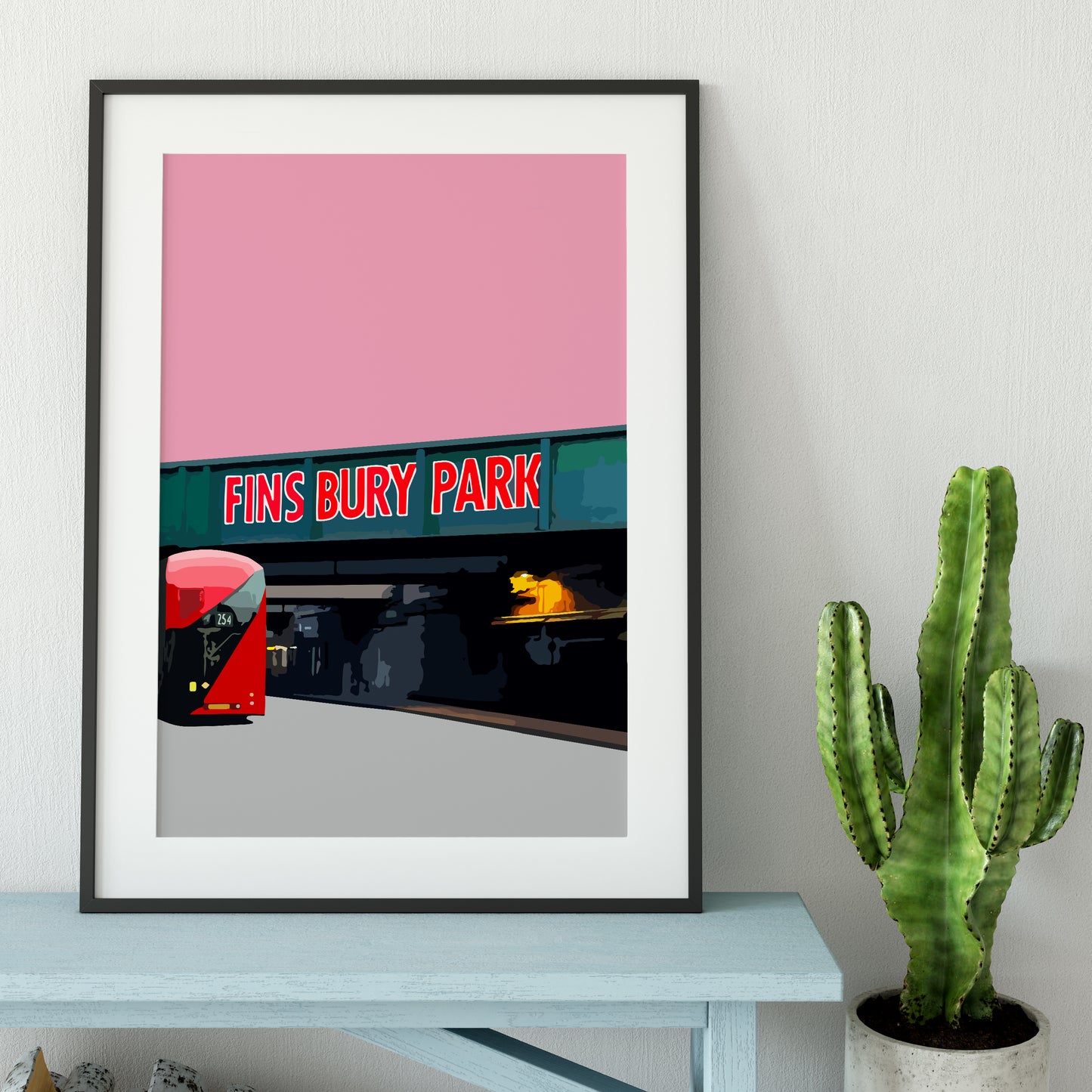 Finsbury Park print, Finsbury Park bridge