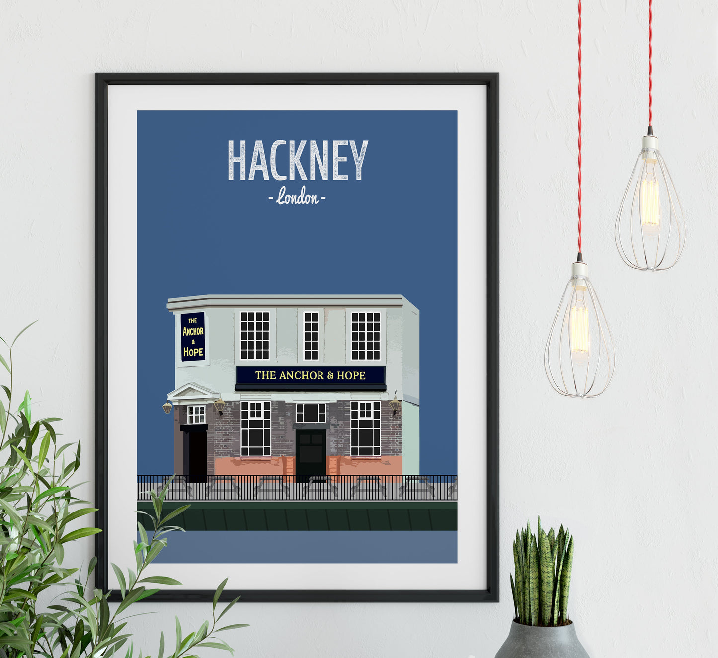 Hackney print, The Anchor and Hope pub