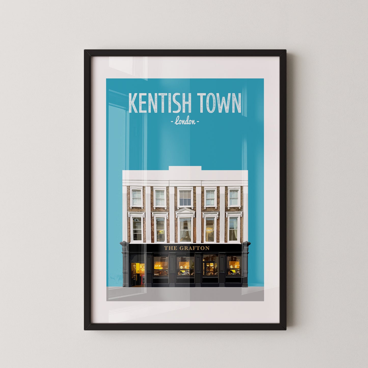 Kentish Town print, The Grafton pub