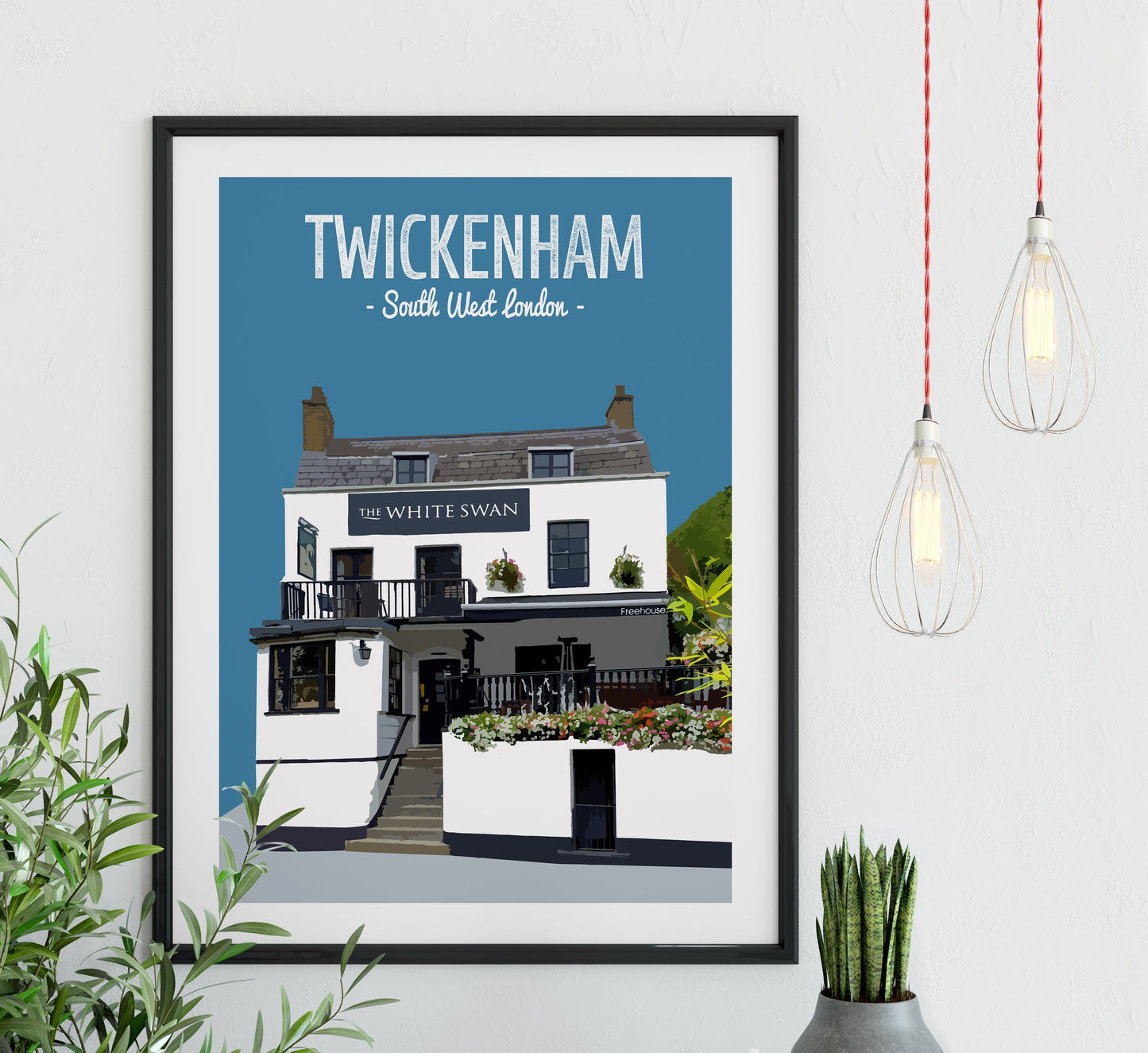 Twickenham print, The White Swan pub