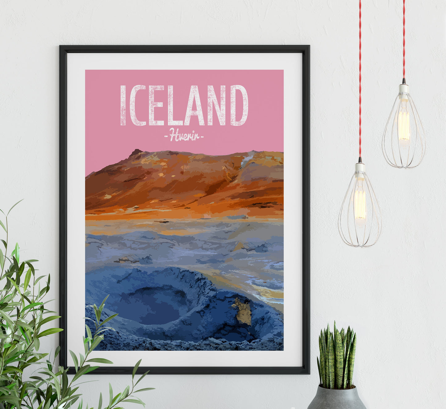 Iceland print, Hverir geothermal area, North Iceland