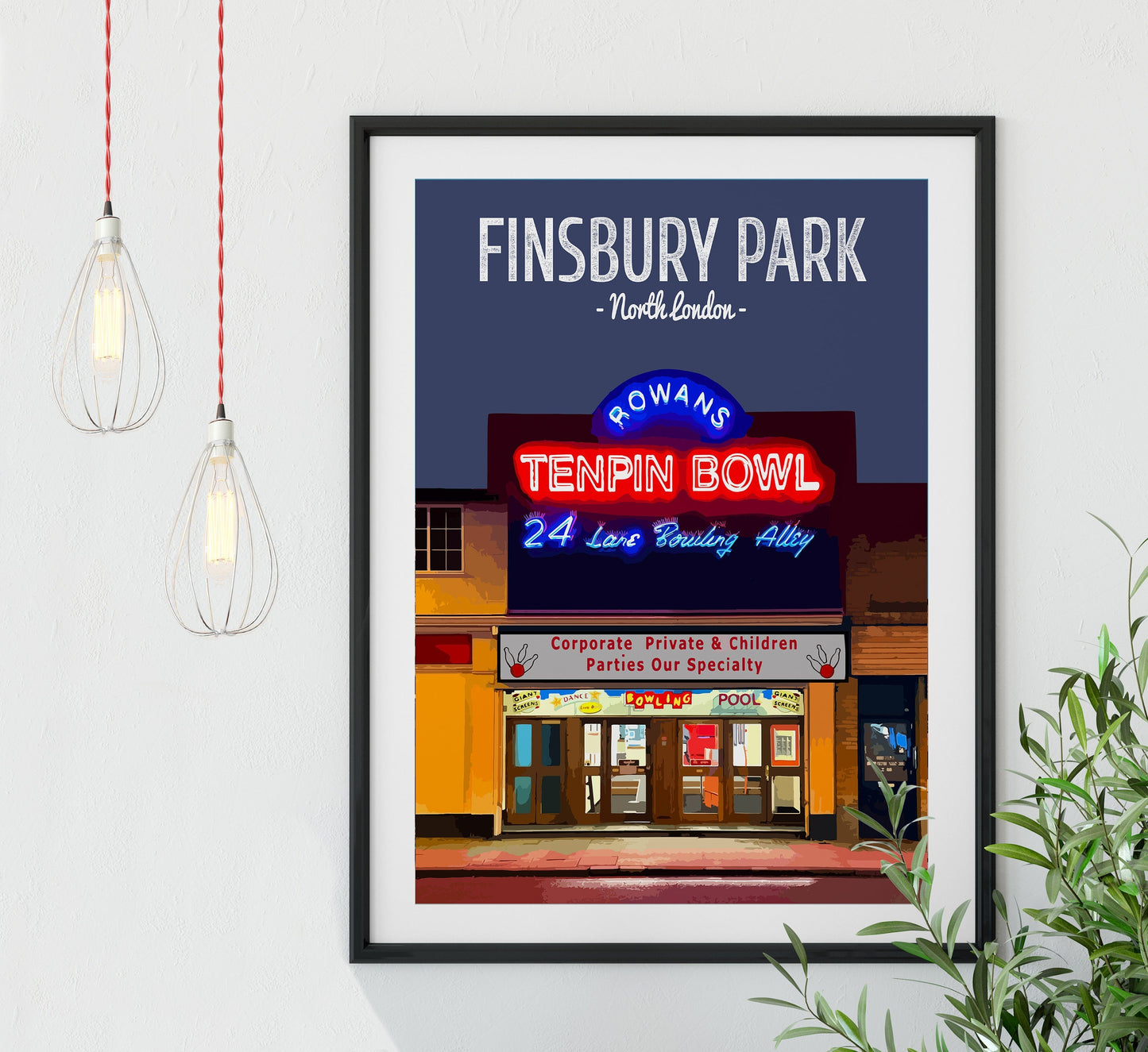 Finsbury Park print, Rowans Bowling