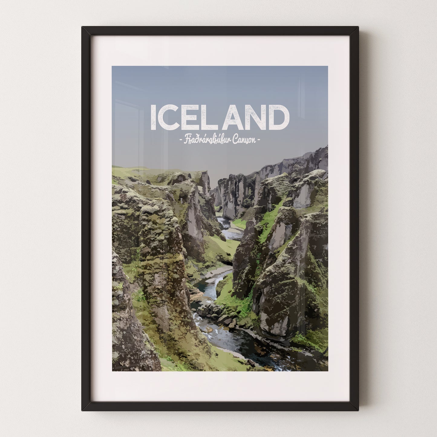 Iceland print, Fjaðrárgljúfur Canyon