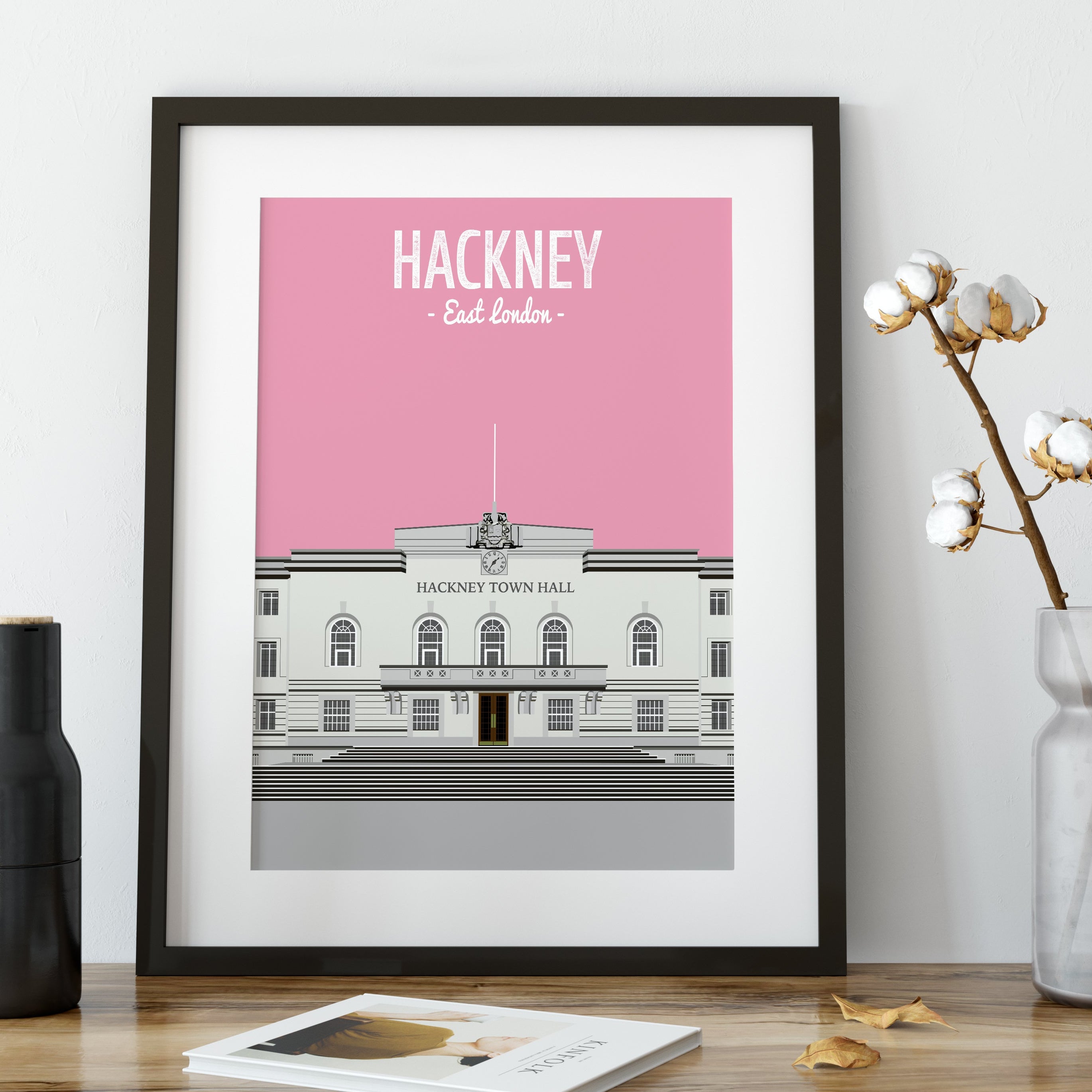 Hackney print, The Hackney Town Hall – artstufflondon