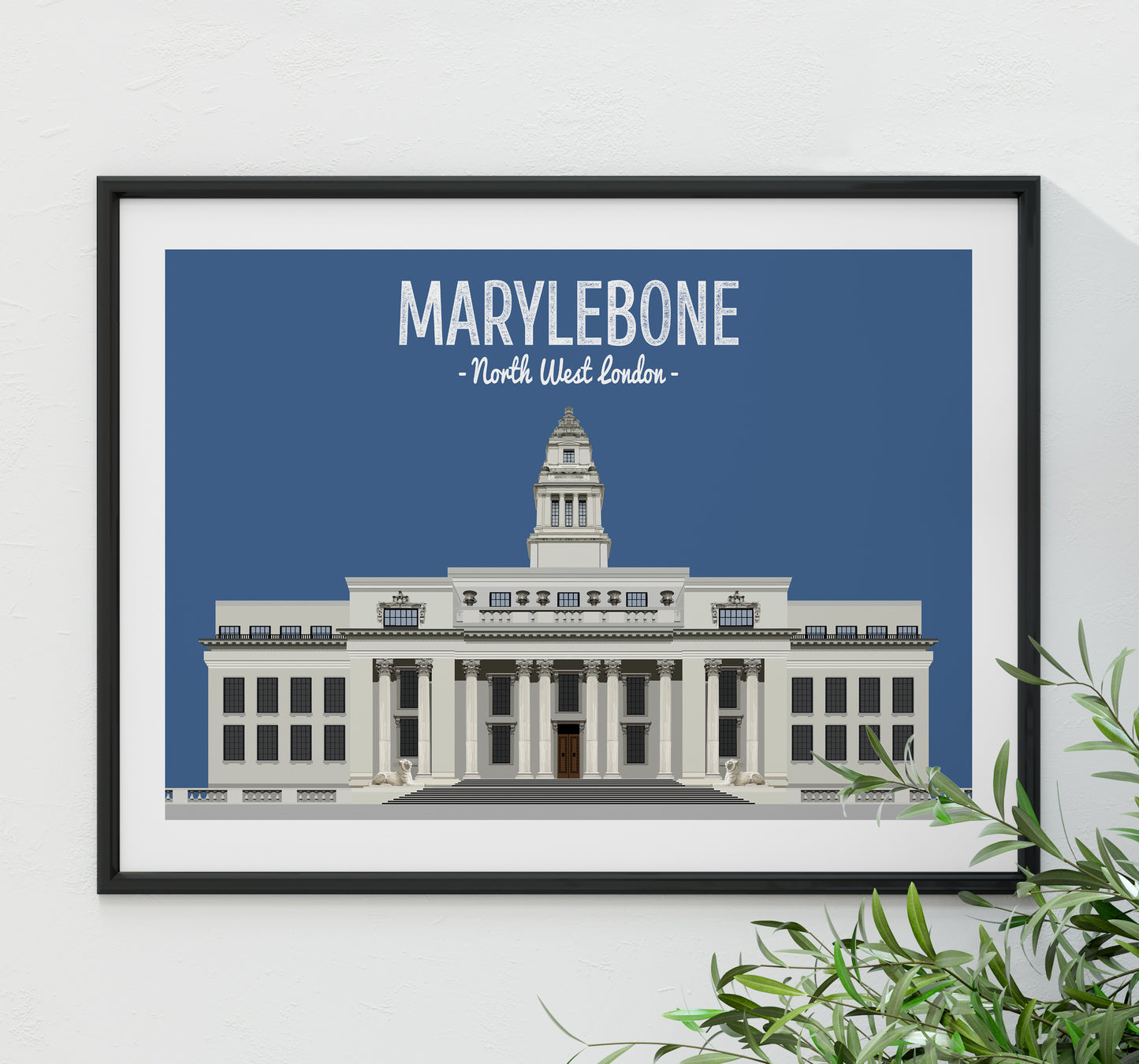 Marylebone print, The Marylebone Town Hall