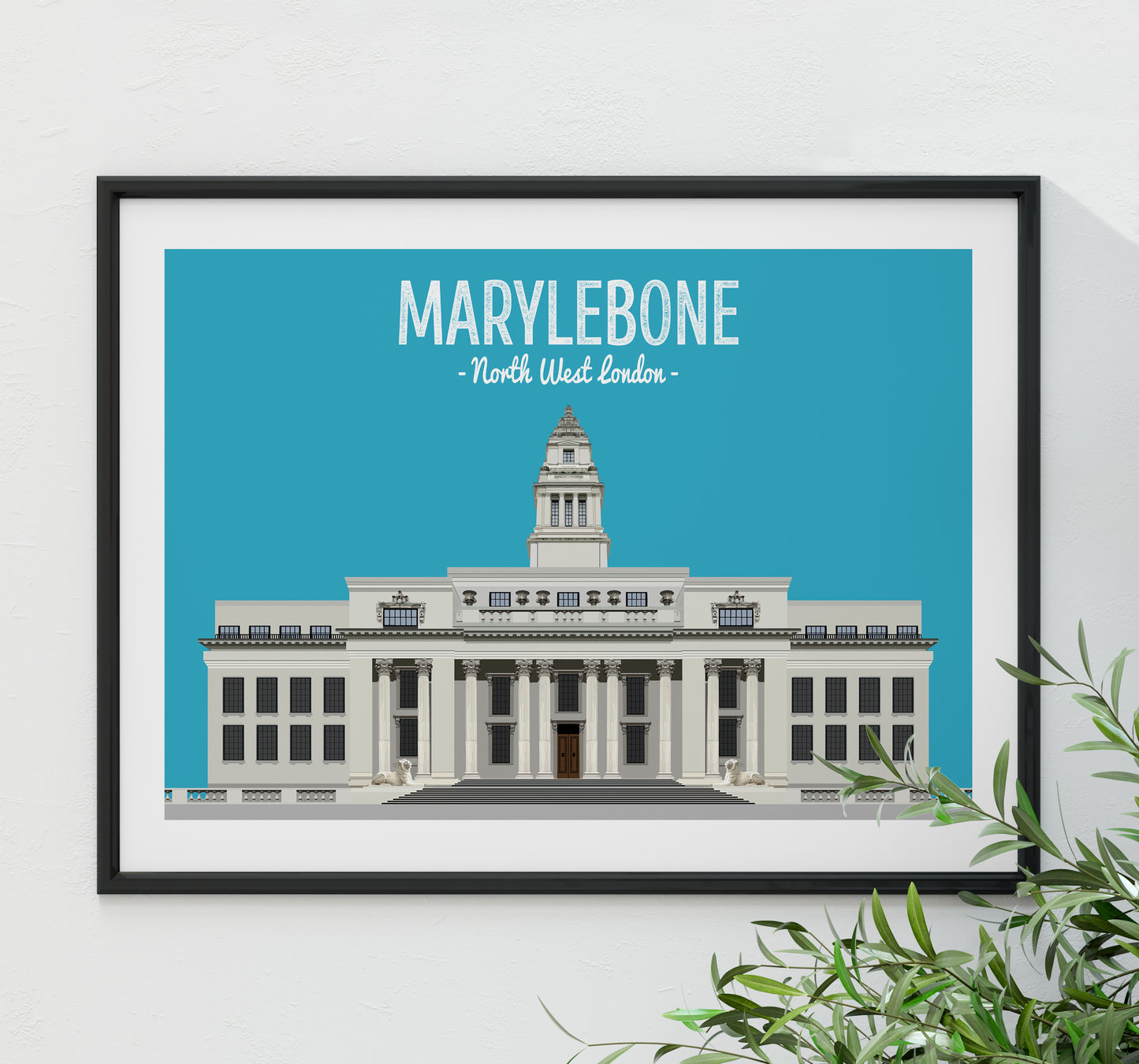 Marylebone print, The Marylebone Town Hall