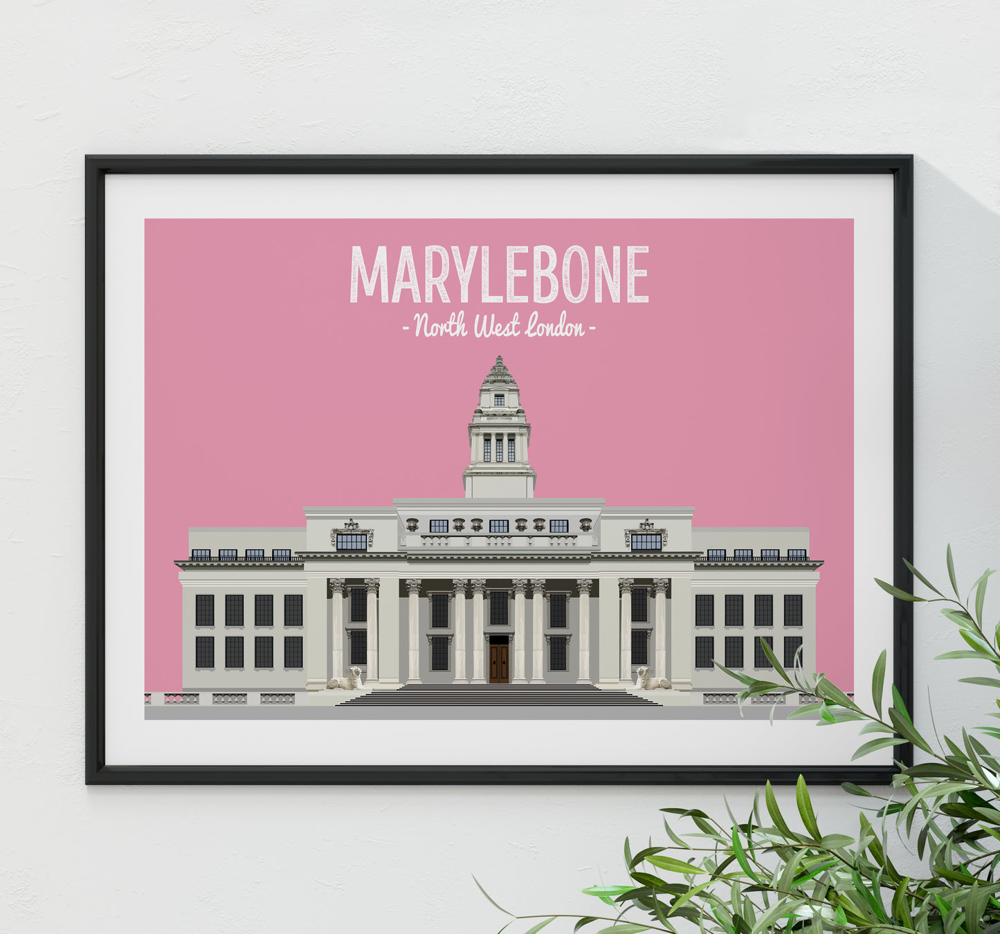 Marylebone print, The Marylebone Town Hall