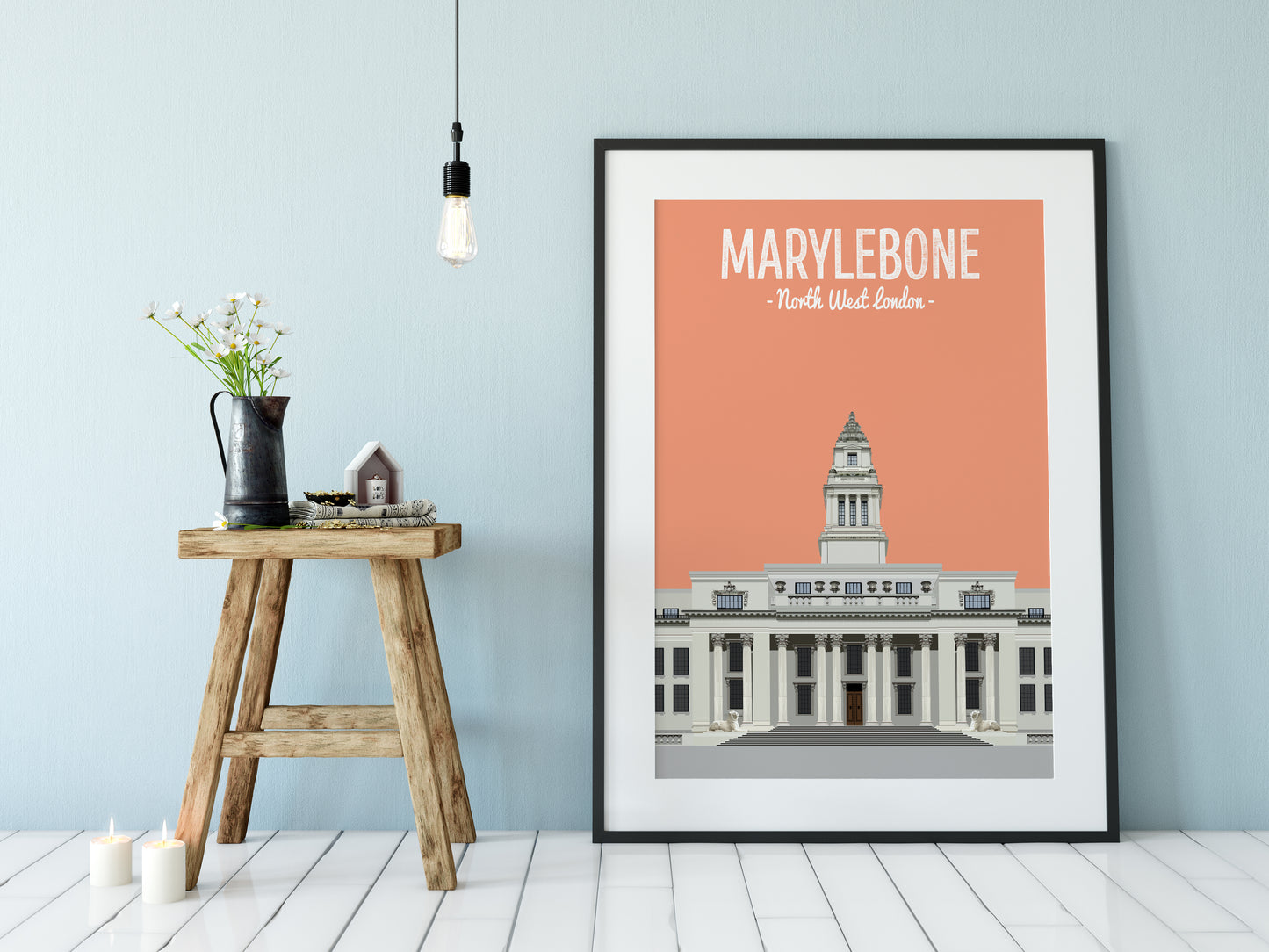 Marylebone print, The Marylebone Town Hall