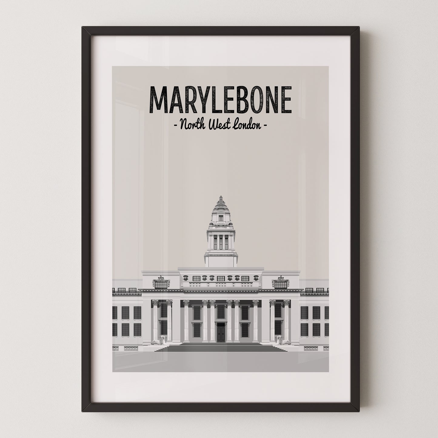 Marylebone print, The Marylebone Town Hall