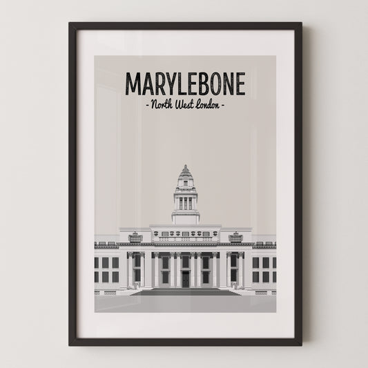 Marylebone print, The Marylebone Town Hall