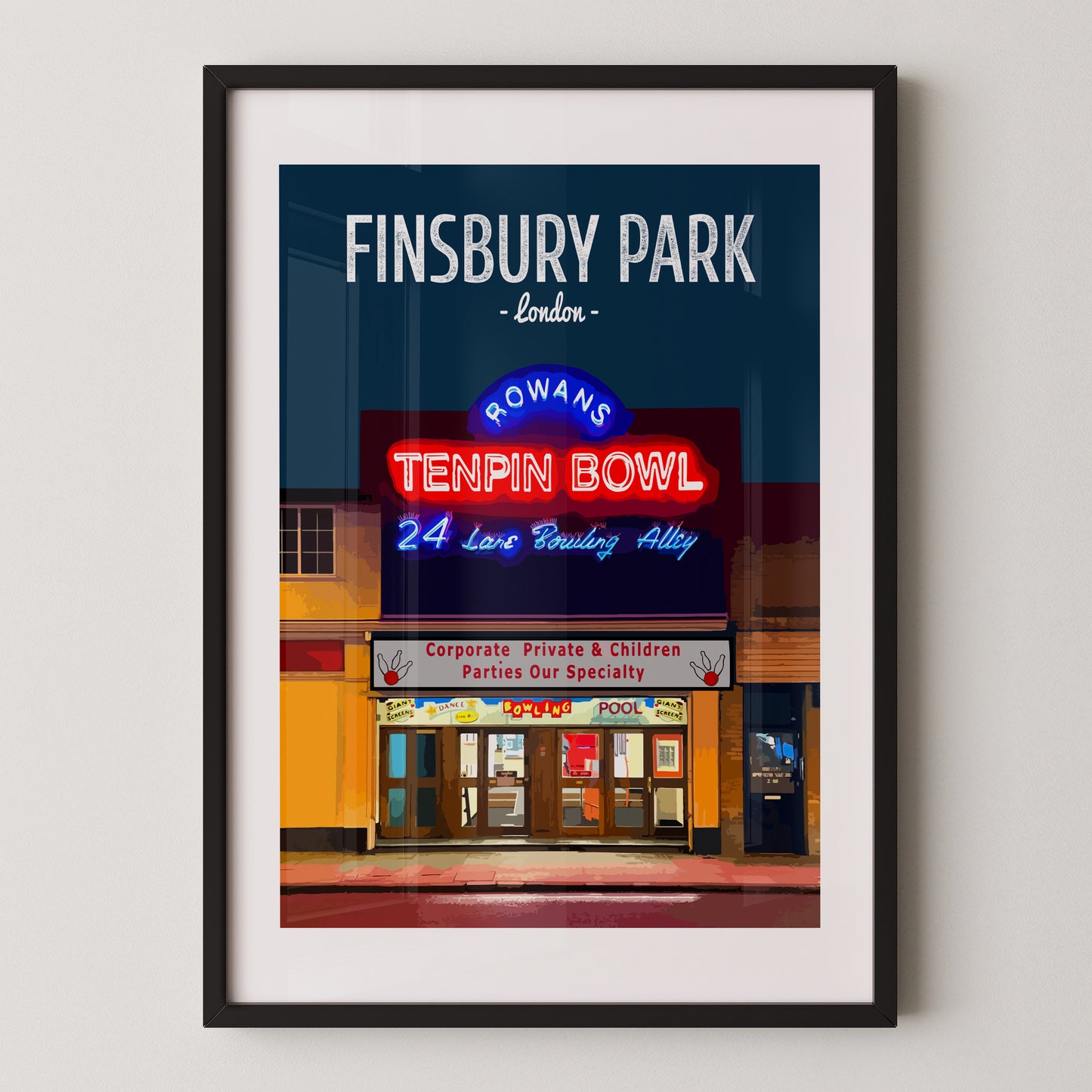 Finsbury Park print, Rowans Bowling