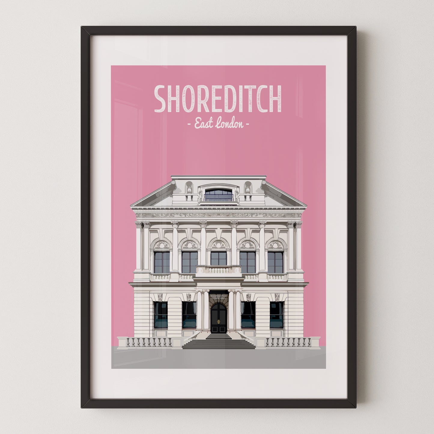 Shoreditch print, The Shoreditch Town Hall