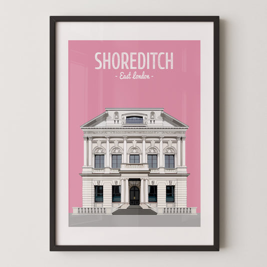 Shoreditch print, The Shoreditch Town Hall