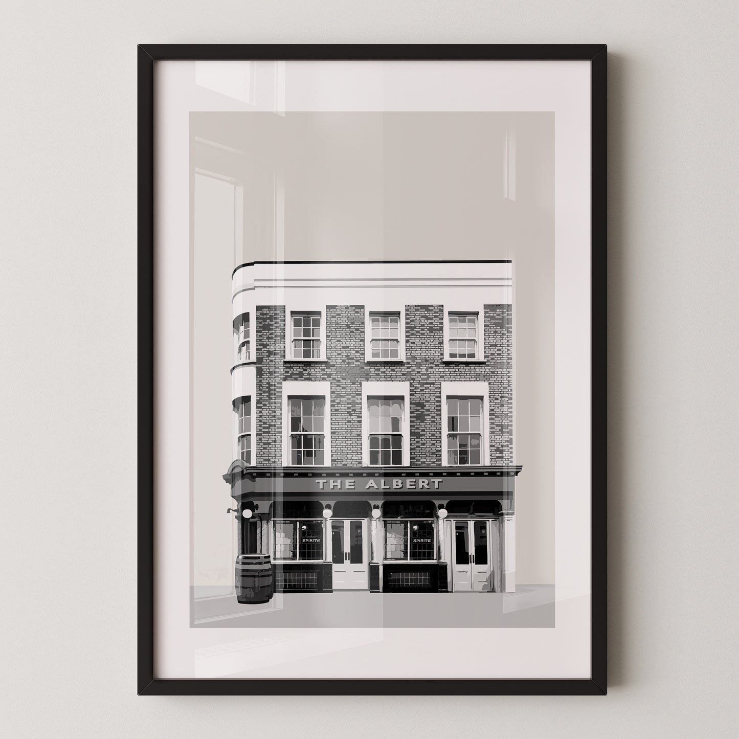Primrose Hill print, The Albert pub