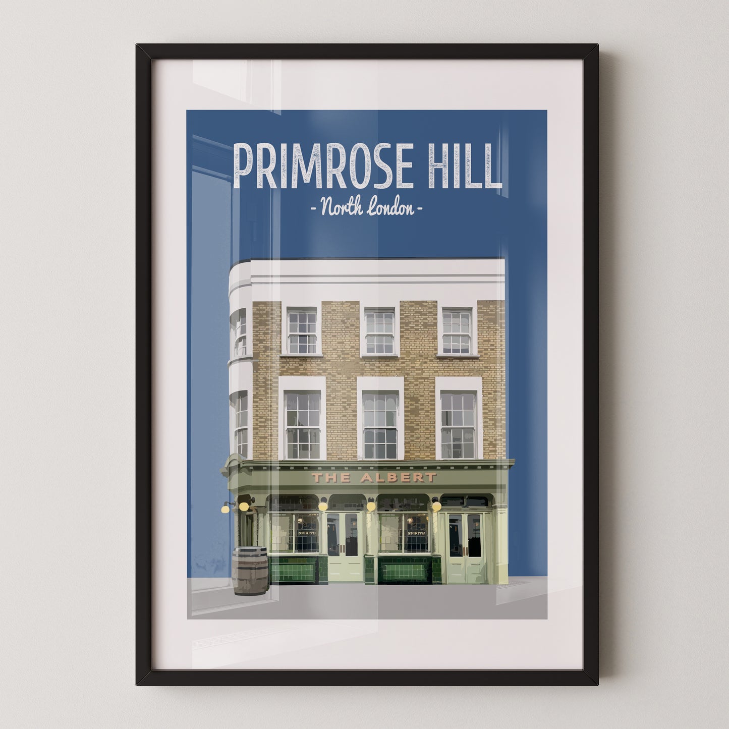Primrose Hill print, The Albert pub