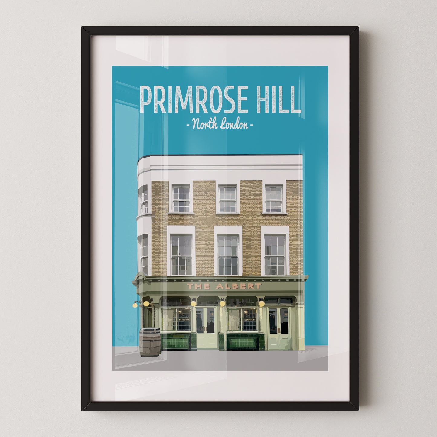 Primrose Hill print, The Albert pub
