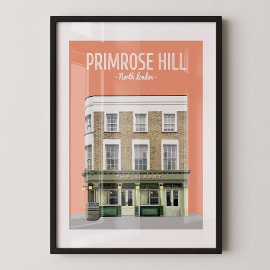Primrose Hill print, The Albert pub