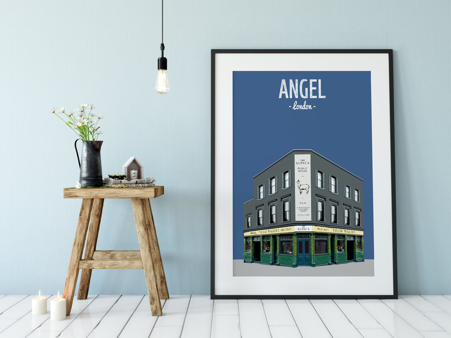 Angel print, The Alpaca pub