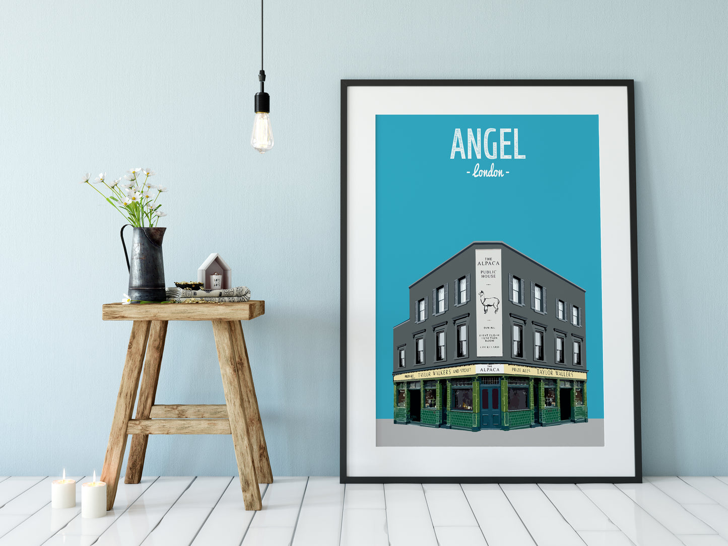 Angel print, The Alpaca pub