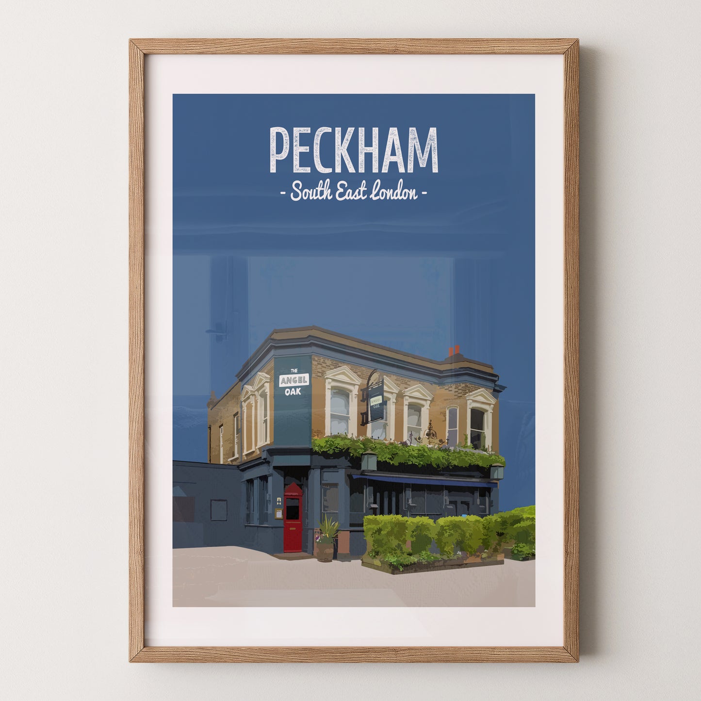 Peckham print, The Angel Oak pub