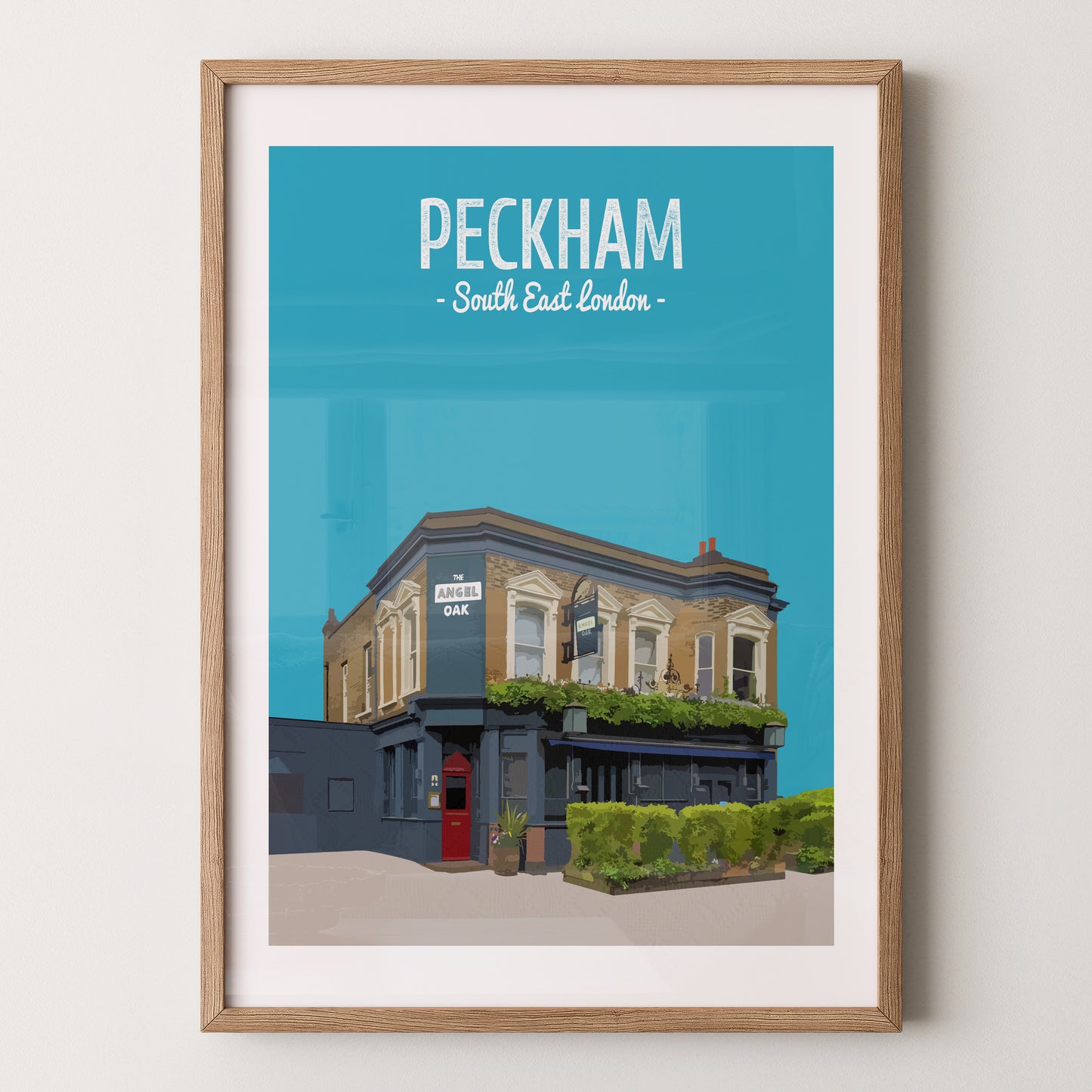Peckham print, The Angel Oak pub