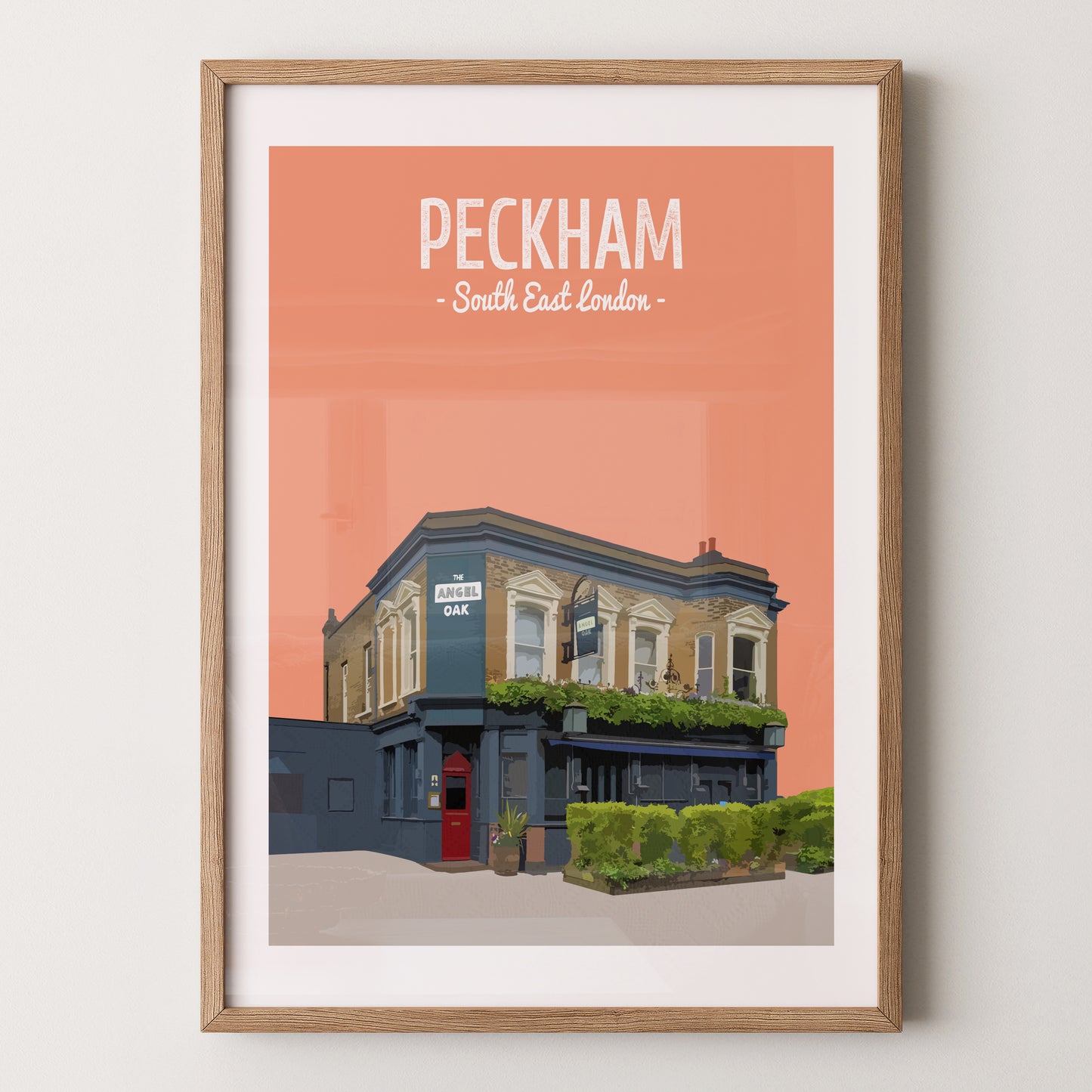 Peckham print, The Angel Oak pub