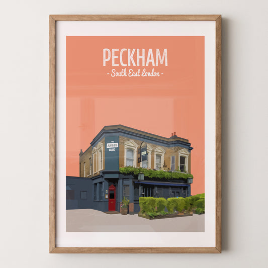 Peckham print, The Angel Oak pub