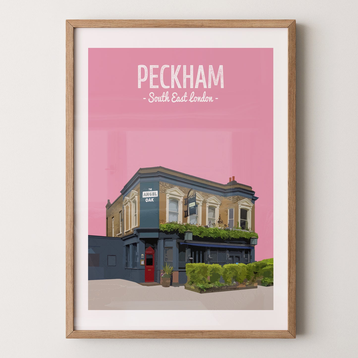 Peckham print, The Angel Oak pub