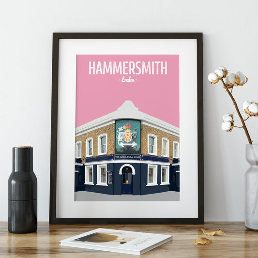 Hammersmith print, The Anglesea Arms pub