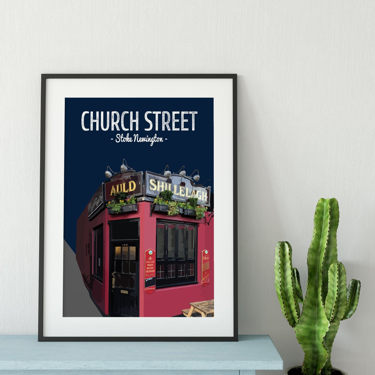 Church Street print, The Auld Shillelagh pub