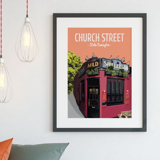 Church Street print, The Auld Shillelagh pub