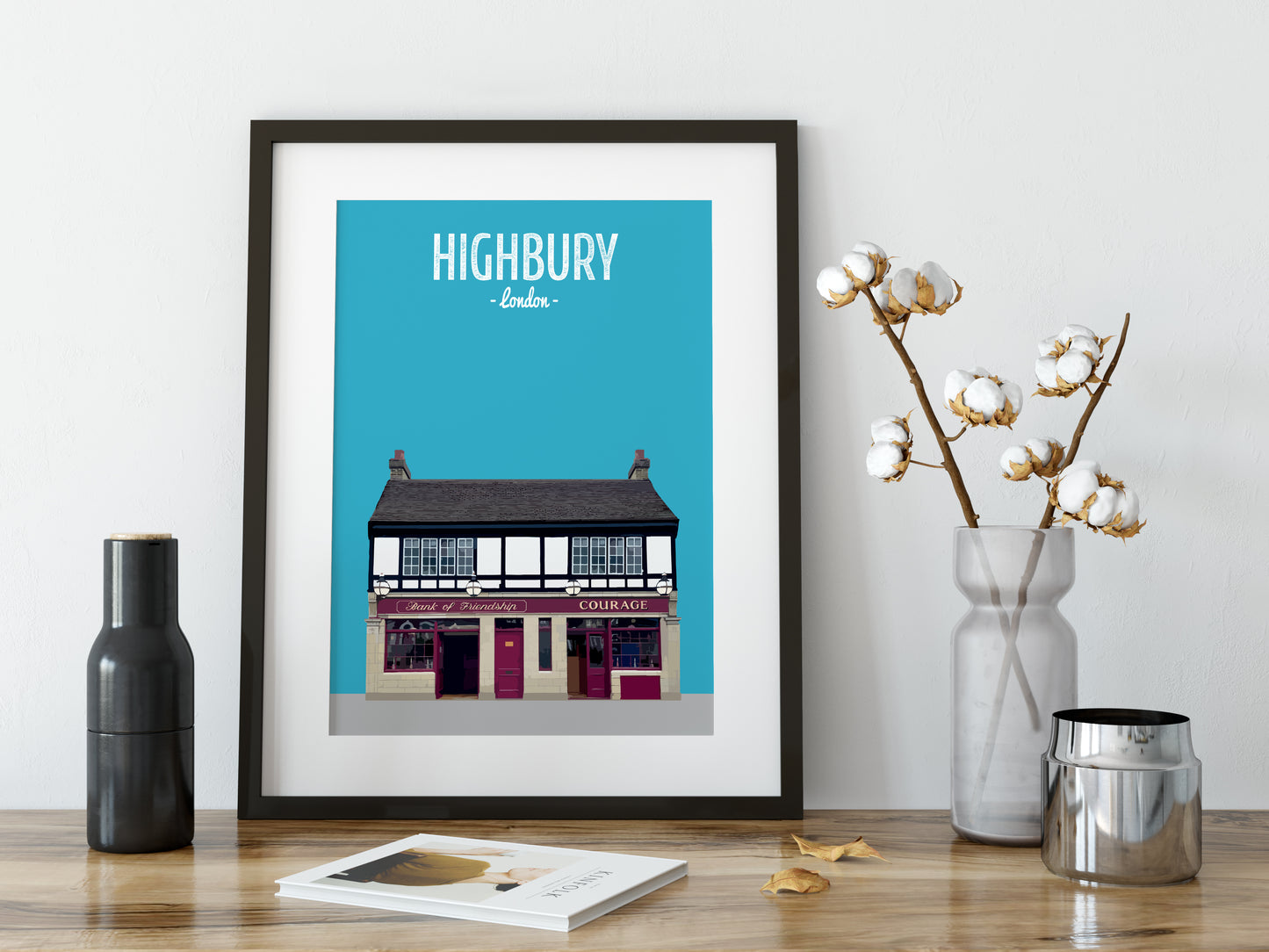 Highbury print, The Bank of Friendship pub