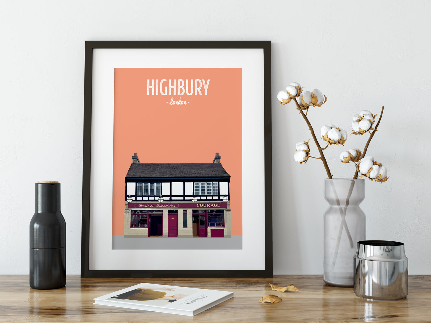 Highbury print, The Bank of Friendship pub