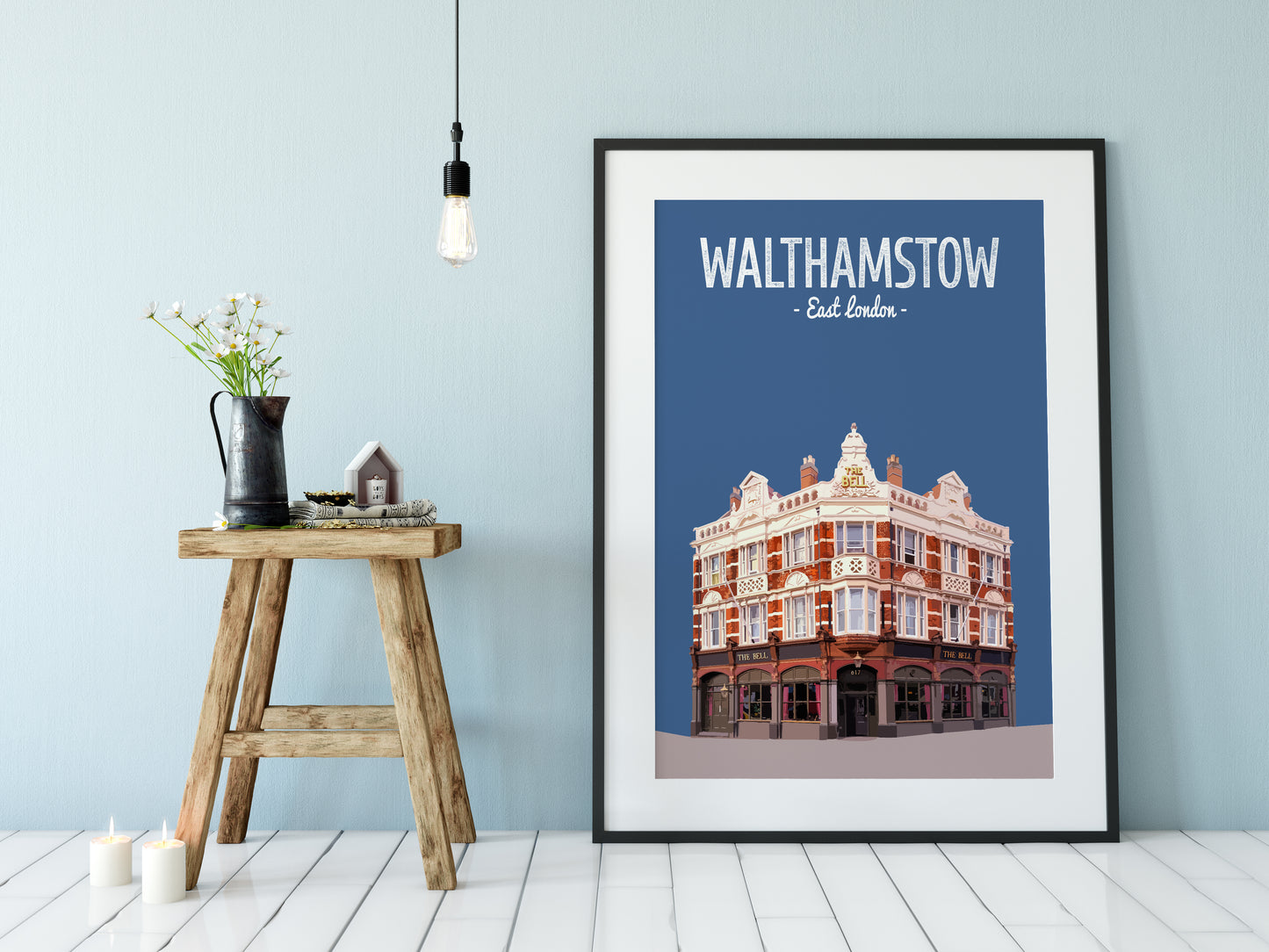 Walthamstow print, The Bell pub