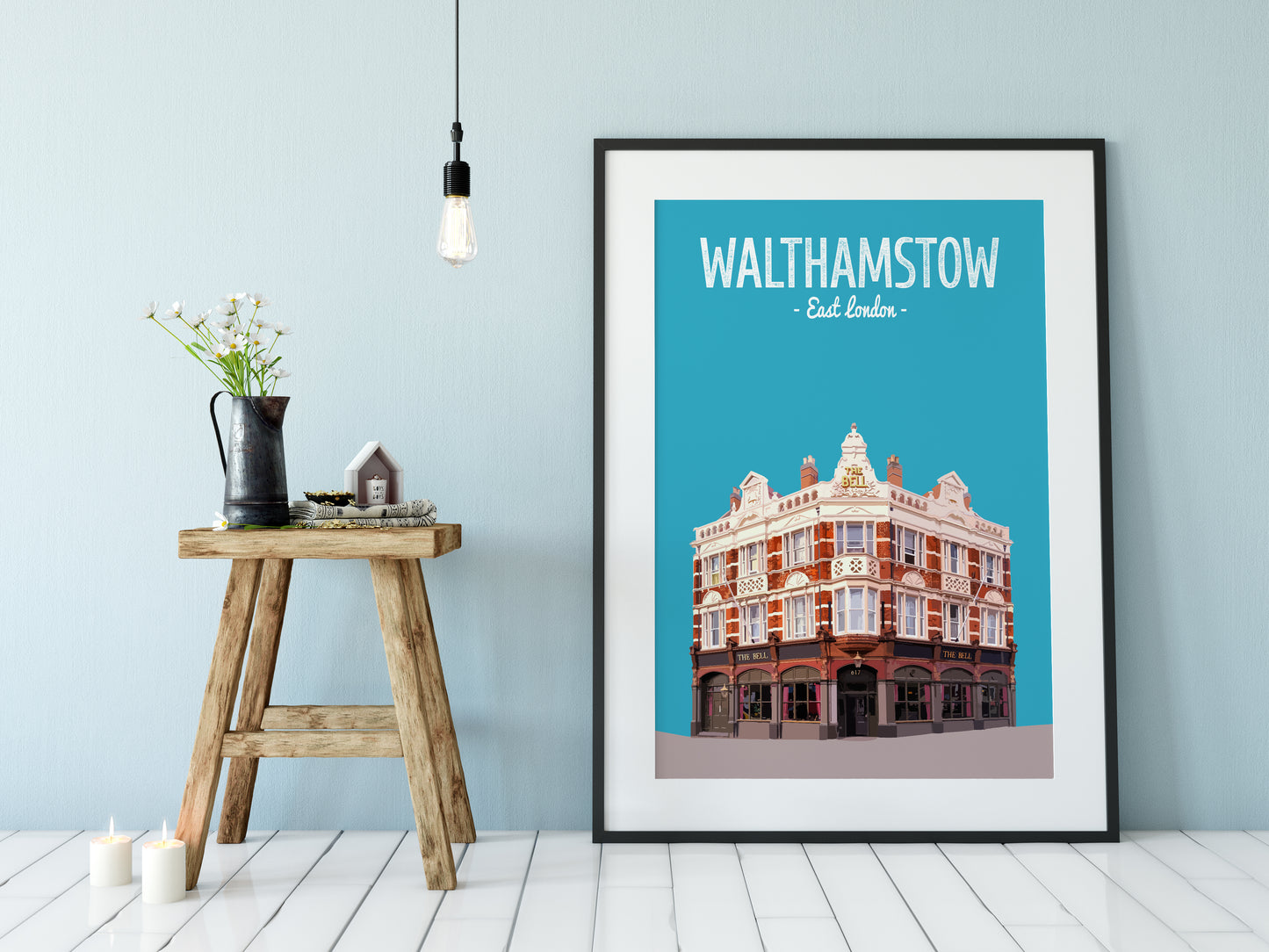 Walthamstow print, The Bell pub