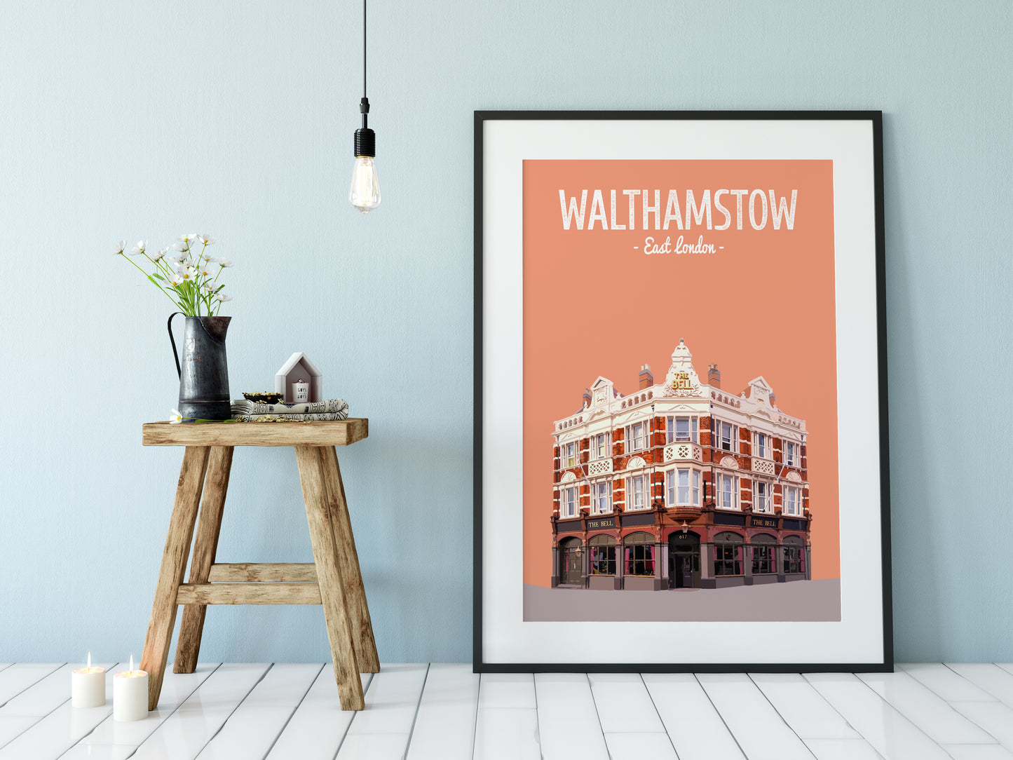 Walthamstow print, The Bell pub