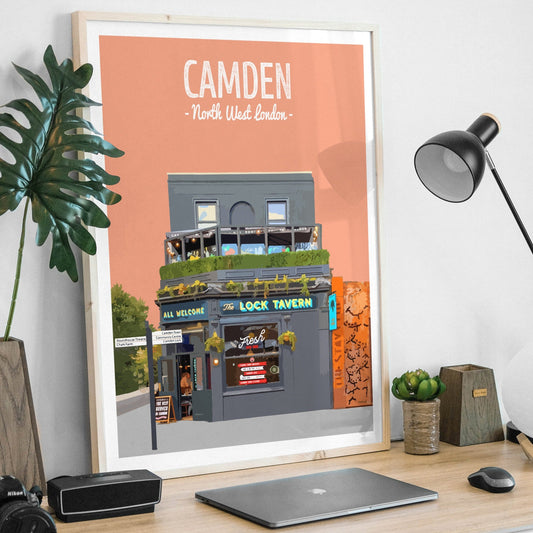 Camden print, The Lock Tavern pub