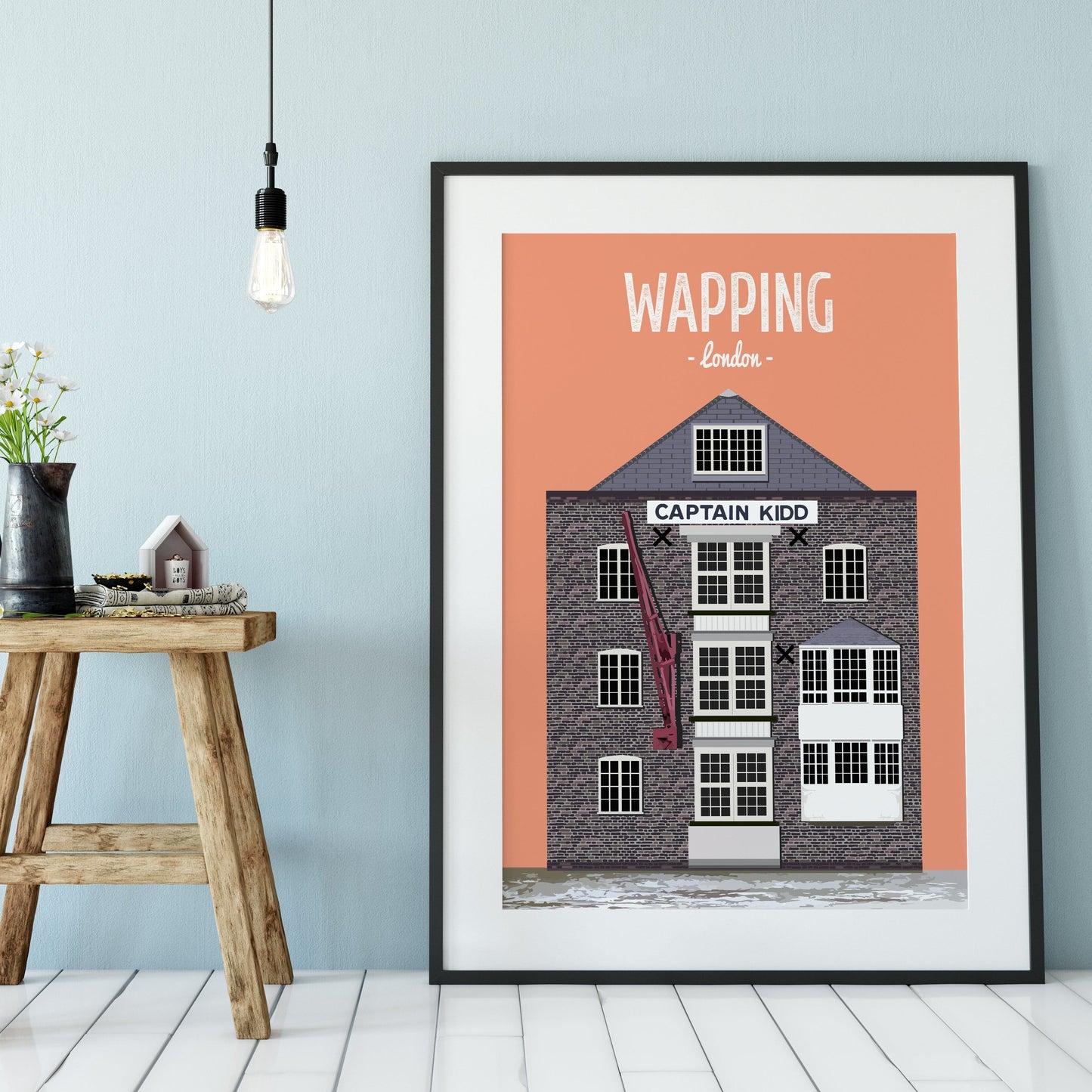 Wapping print, The Captain Kidd pub