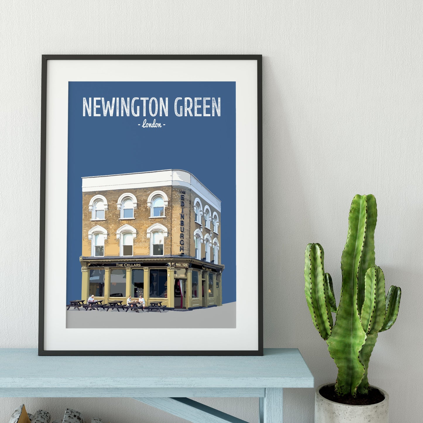 Newington Green print, The Cellars pub