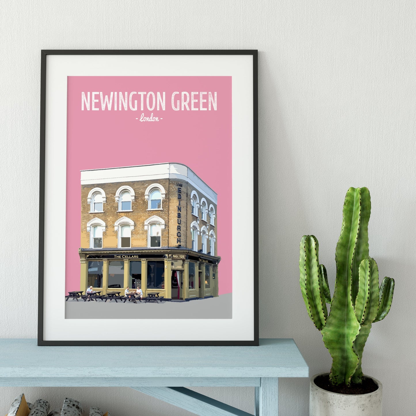 Newington Green print, The Cellars pub