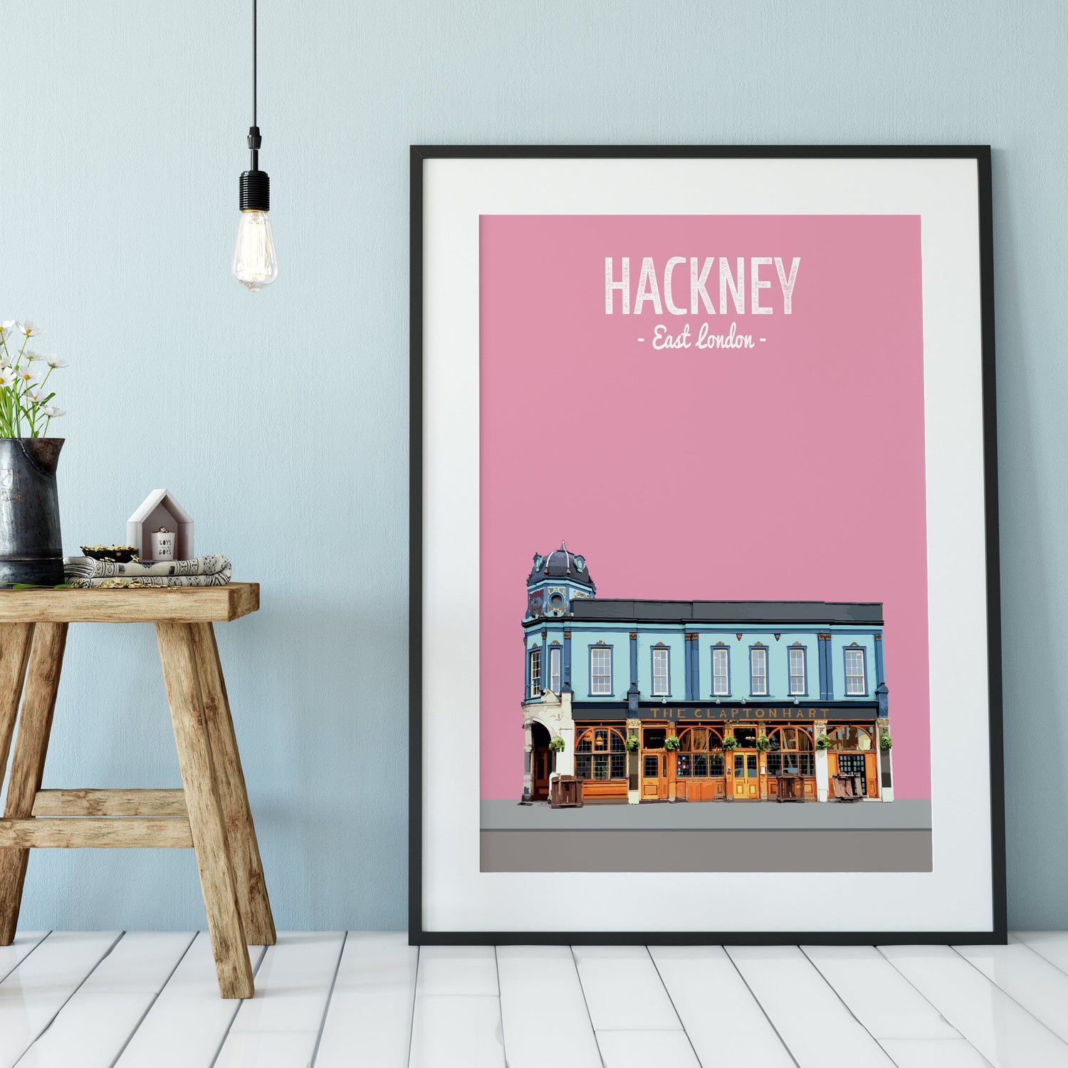 the clapton hart pub print