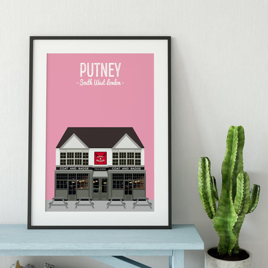 Putney print, The Coach and Badge pub