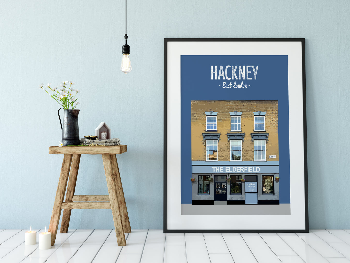 Hackney print, The Elderfield pub