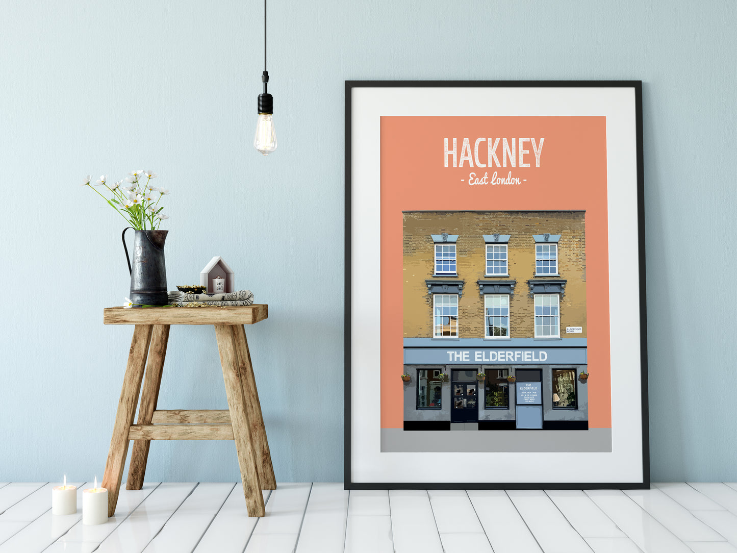 Hackney print, The Elderfield pub