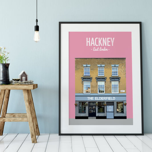 Hackney print, The Elderfield pub