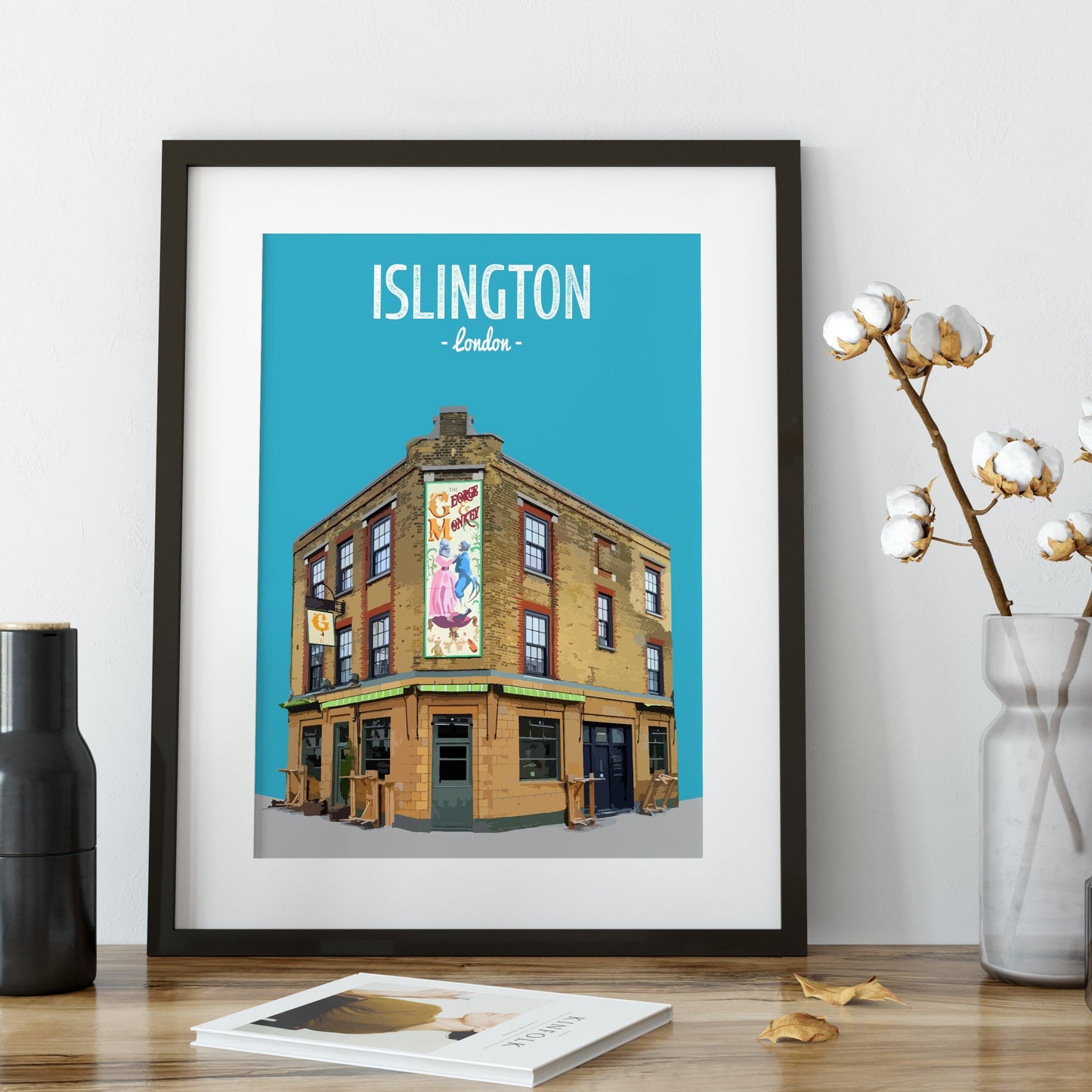 The George and Monkey pub print