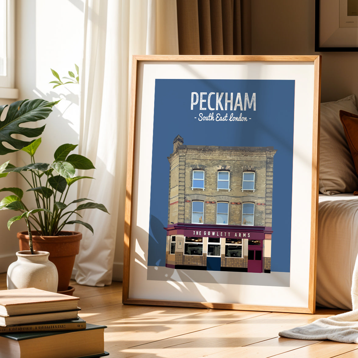 Peckham print, The Gowlett pub